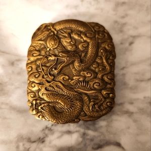 Dragon Motif Metal Belt Buckle